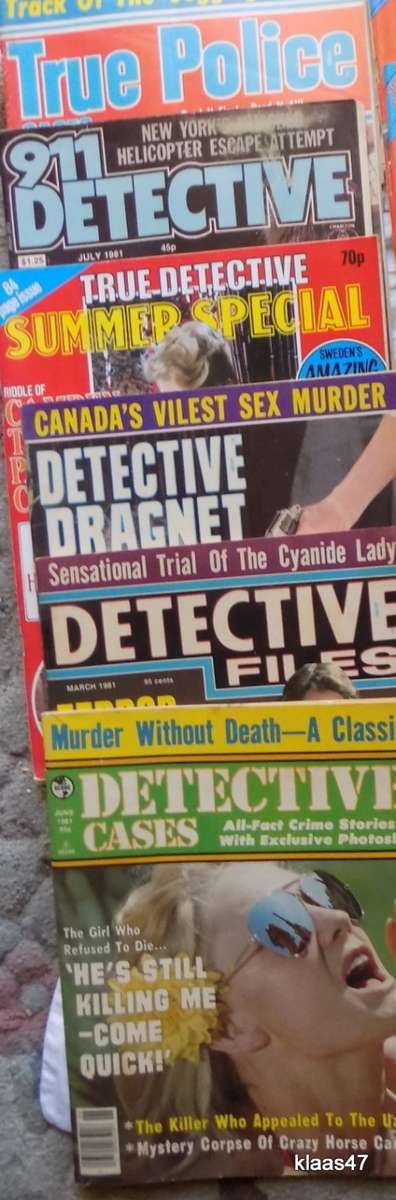 11 Magazines 1981 - Detective / True Crime / True Police  etc
