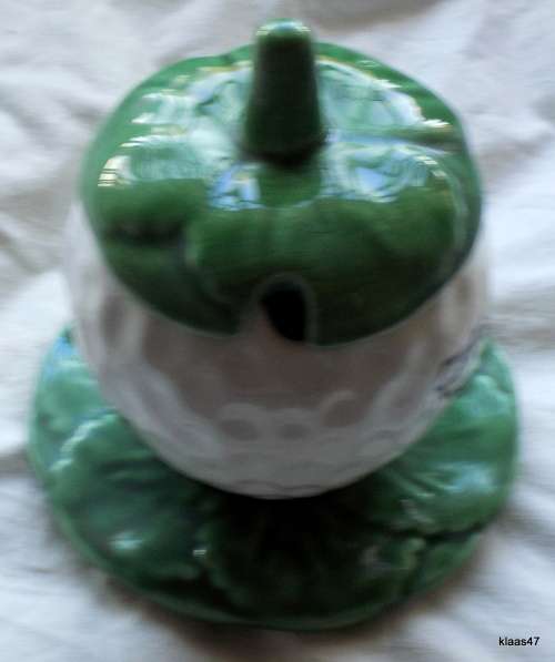 Honey Pot - 14.5cm High - Strawberry Shape on Leaf Plate - Sailthru