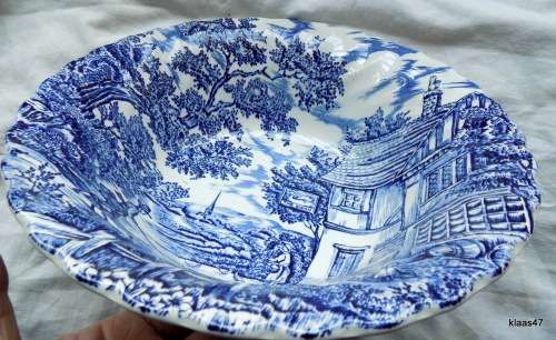 Blue and White - MYOTT - THE HUNTER - Serving Bowl - 21.5cm Diameter 6cm Deep