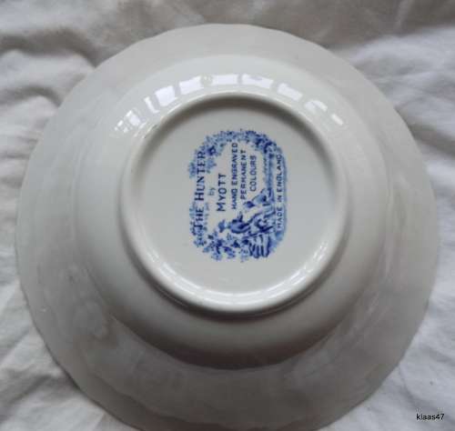 Blue and White - MYOTT - THE HUNTER - Serving Bowl - 21.5cm Diameter 6cm Deep