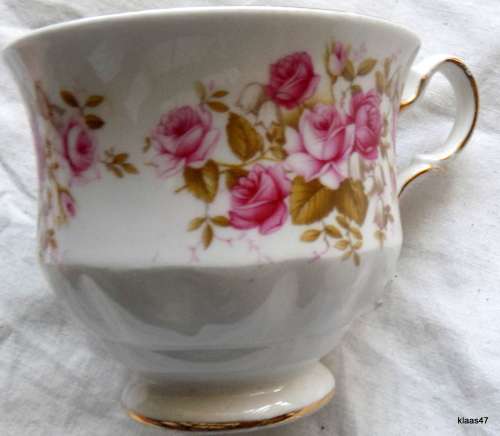 Cup - Queen Anne - Rose Garden - Fine Bone China  - England