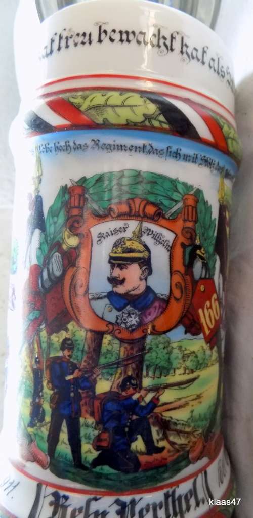 Reserve Hat Ruh - Lidded Stein - 31cm (lid included) (German Regimental)