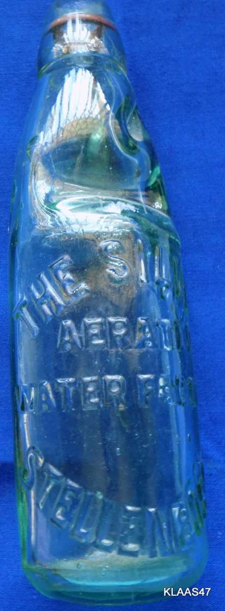 CODD BOTTLE - THE SILVER AERATED WATER FACTORY - STELLENBOSCH - 22.8cm High