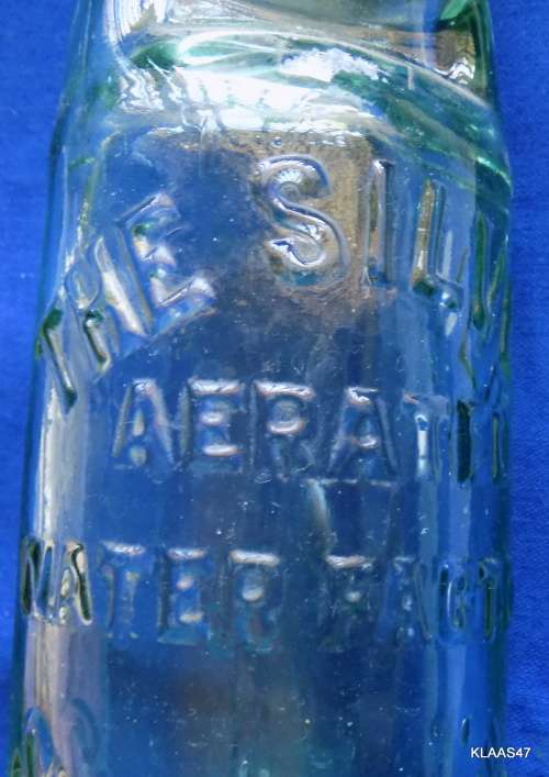 CODD BOTTLE - THE SILVER AERATED WATER FACTORY - STELLENBOSCH - 22.8cm High