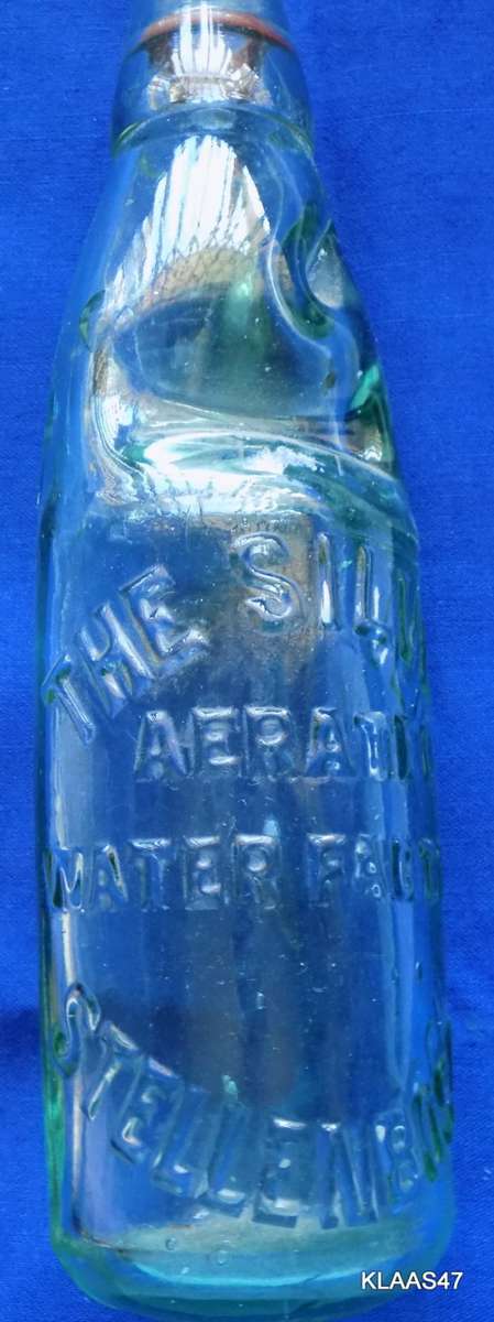 CODD BOTTLE - THE SILVER AERATED WATER FACTORY - STELLENBOSCH - 22.8cm High