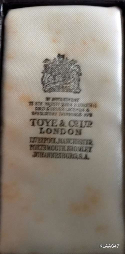 Vintage - Masonic Breat Jewel/Medal - In original box Toye & co. Ltd