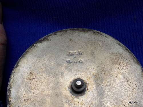 BISCUIT BARREL - W WOOD & CO - EPNS - HANDLE & LID WORN OFF