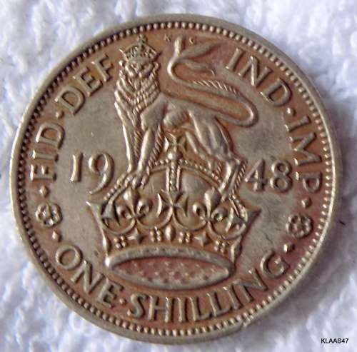 1948 KING GEORGE VI SCOTTISH ONE SHILLING COIN 72ND BIRTHDAY / ANNIVERSARY