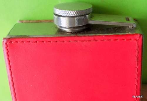 JOHNNIE WALKER - RED LABEL - COVERED HIP FLASK