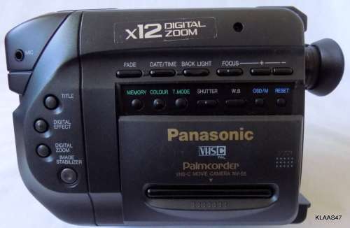 Panasonic NV-S5B VHS-C Camcorder Video Movie Camera 12x Zoom Bundle