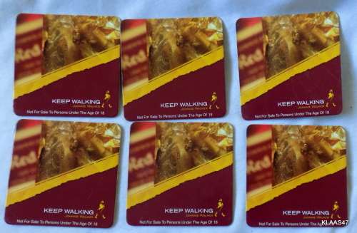 6 pcs Johnnie Walker ... Keep Walking ... Coasters  - Cardboard type