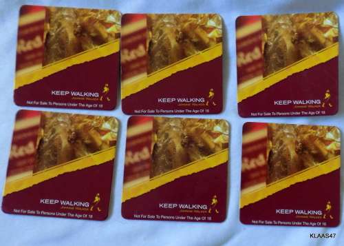 6 pcs Johnnie Walker ... Keep Walking ... Coasters  - Cardboard type