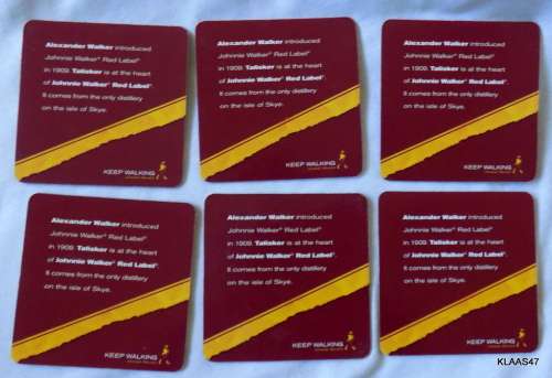 6 pcs Johnnie Walker ... Keep Walking ... Coasters  - Cardboard type