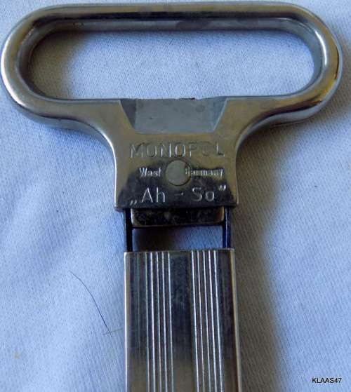 Vintage Stainless Steel MONOPOL "AH-SO" Bottle Opener/Cork Remover-Germany