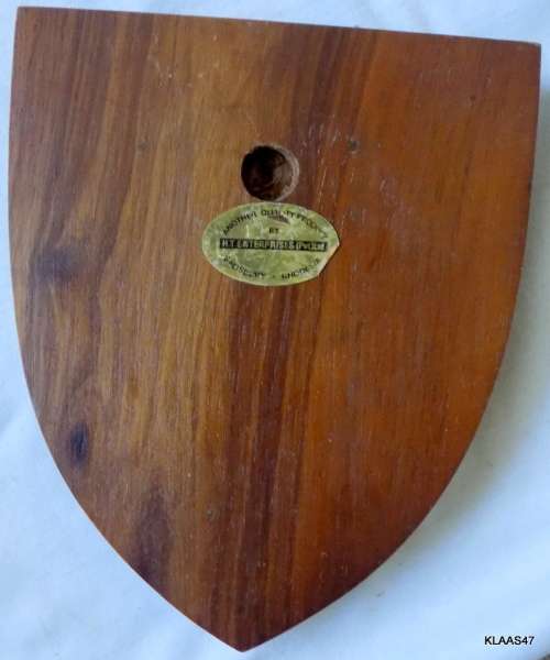 BRITISH SOUTH AFRICA POLICE WOODEN WALL PLAQUE