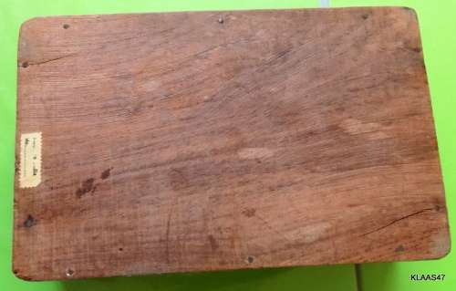 Carved Wooded Trinket Box - Bone Inlay -  - from India