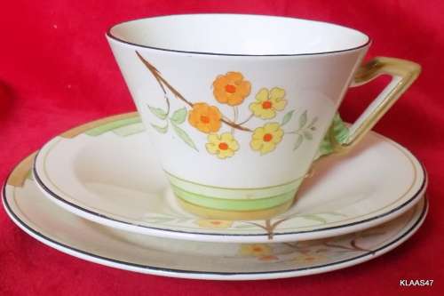 VINTAGE - Burleigh Ware - B&L. Ltd - Made in England - ART DECO - Trio