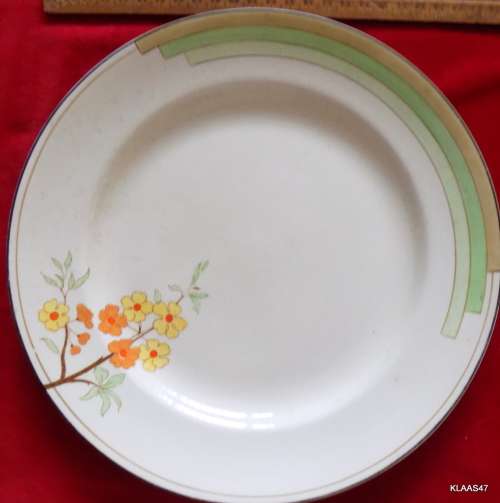 VINTAGE - Burleigh Ware - B&L. Ltd - Made in England - ART DECO - 23cm Fish Plate