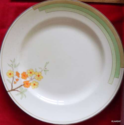 VINTAGE - Burleigh Ware - B&L. Ltd - Made in England - ART DECO - 23cm Fish Plate