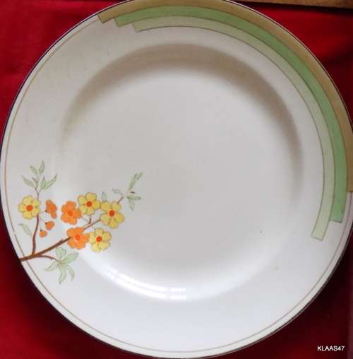 VINTAGE - Burleigh Ware - B&L. Ltd - Made in England - ART DECO - 25cm Dinner Plate