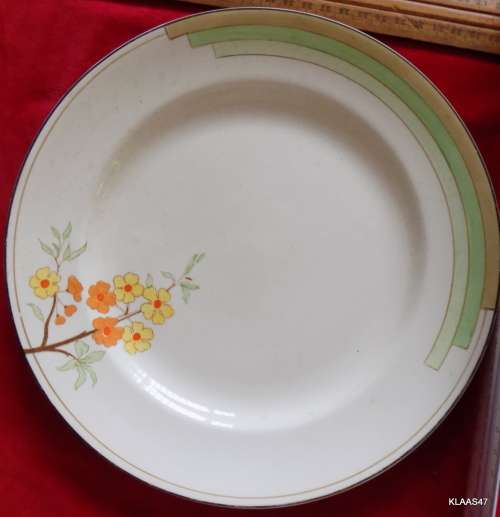 VINTAGE - Burleigh Ware - B&L. Ltd - Made in England - ART DECO - 25cm Dinner Plate