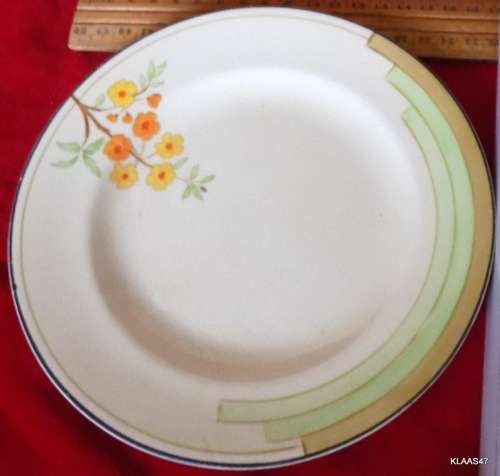 VINTAGE - Burleigh Ware  - B&L. Ltd - Made in England - ART DECO - 25cm Soup Plate