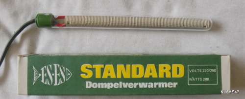 ES-ES - STANDARD - IMMERSION HEATER FOR FISH TANK - 220/250 VOLTS 200 WATTS