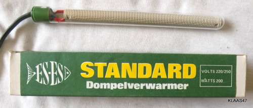 ES-ES - STANDARD - IMMERSION HEATER FOR FISH TANK - 220/250 VOLTS 200 WATTS