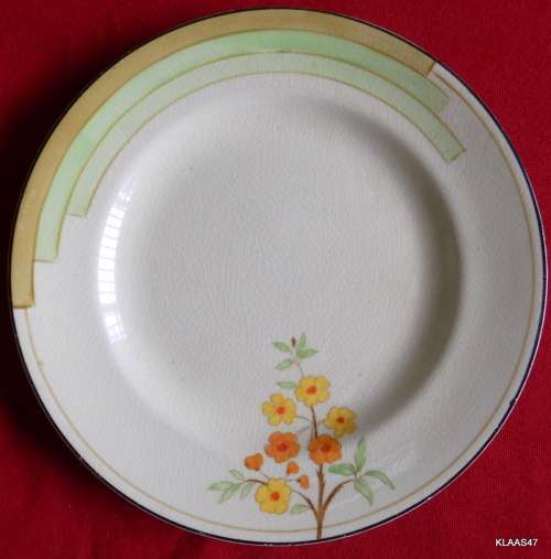 VINTAGE - Burleigh Ware - B&L. Ltd - Made in England - ART DECO - 15cm Side plate