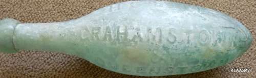 Hamilton style bottle for H C Bell - Grahamstown and Queenstown