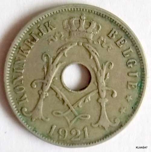 KONINKRIJK BELGIE  25 CEN  1921