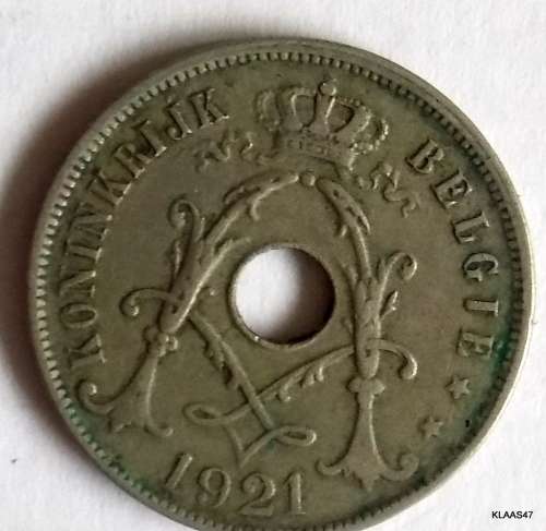 KONINKRIJK BELGIE  25 CEN  1921