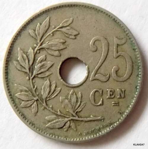 KONINKRIJK BELGIE  25 CEN  1921