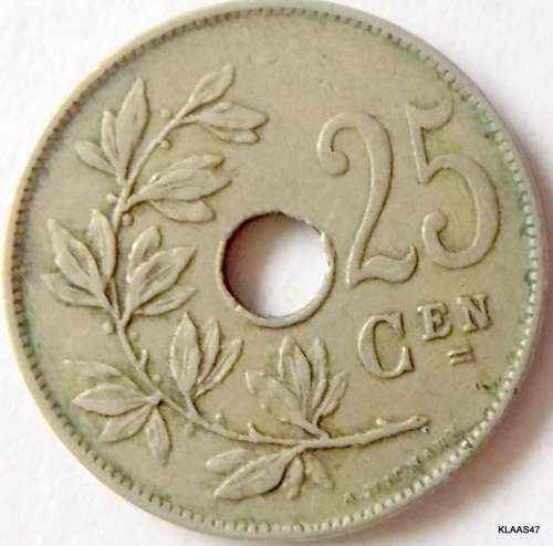 KONINKRIJK BELGIE  25 CEN  1921