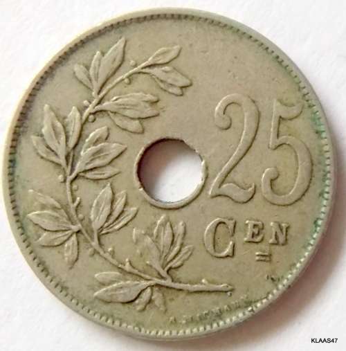 KONINKRIJK BELGIE  25 CEN  1921