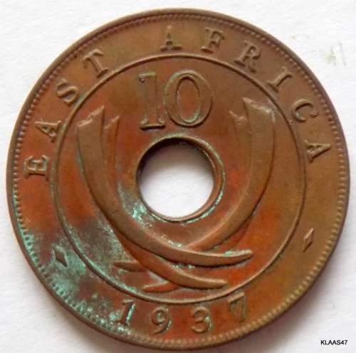 1937 EAST AFRICA 10 CENT