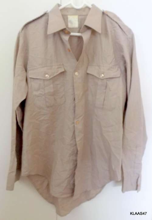 SADF - STEP OUT L/S SHIRT ARMY - ATHOL 1976 - SIZE 4167 - (SEE NAME ON LABLE)