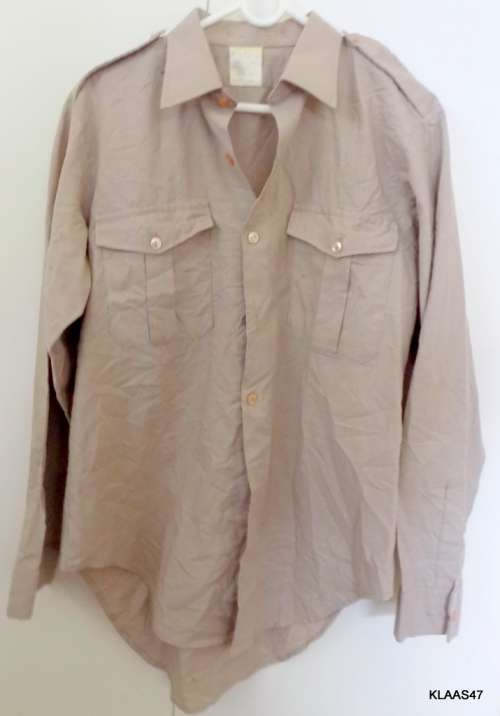 SADF - STEP OUT L/S SHIRT ARMY - ATHOL 1976 - SIZE 4167 - (SEE NAME ON LABLE)