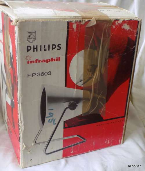 Philips InfaPhil Lamp HP 3603 - Circa 1970`s - in original box - working.