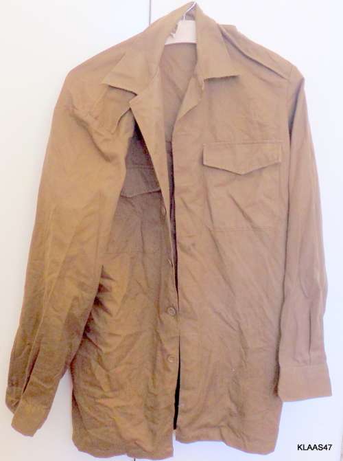 SADF - NUTRIA - MANSHEMDE - GROOT - 1977 - LONG SLEEVE SHIRT (ERASMUS NATAL ON LABEL)