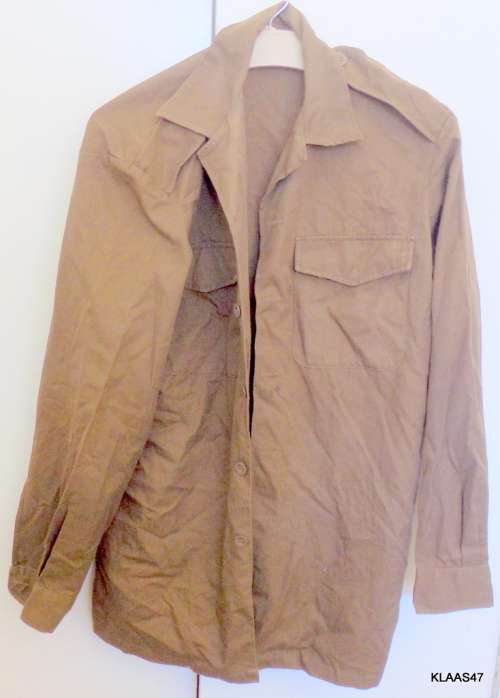 SADF - NUTRIA - MANSHEMDE - GROOT - 1977 - LONG SLEEVE SHIRT (ERASMUS NATAL ON LABEL)