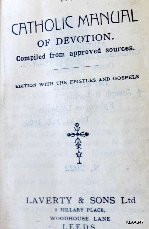 The Catholic Manual of Devotion 1929 - Pocket Size