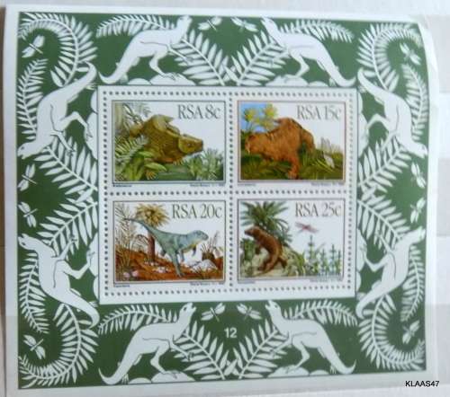 RSA - 1982 - Prehistoric Animals - Miniature Sheet