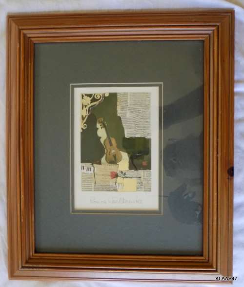 Rosina Wachtmeister - Violin - Framed size 36.5x30cm