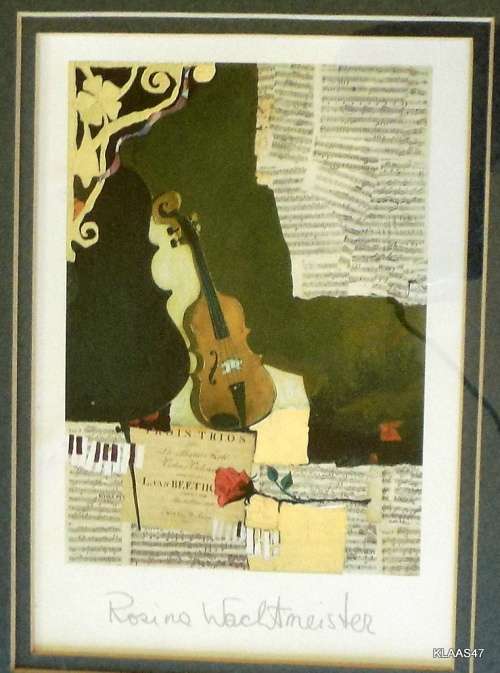 Rosina Wachtmeister - Violin - Framed size 36.5x30cm
