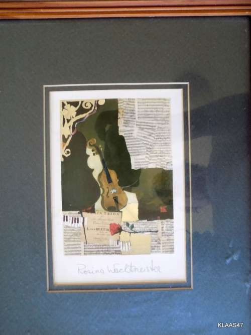 Rosina Wachtmeister - Violin - Framed size 36.5x30cm