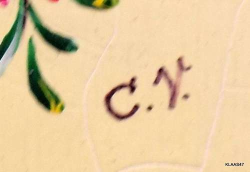 Vase of Flowers - Oil Painting - Signed C.V. (Stamped on back C.J.Viljoen) Framed size 26.2x34.2cm