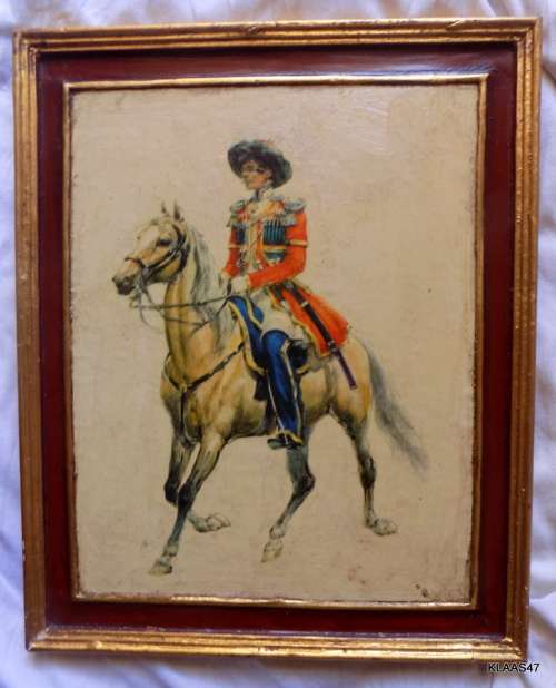 Framed Soldier on Horseback