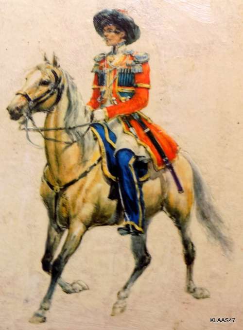 Framed Soldier on Horseback