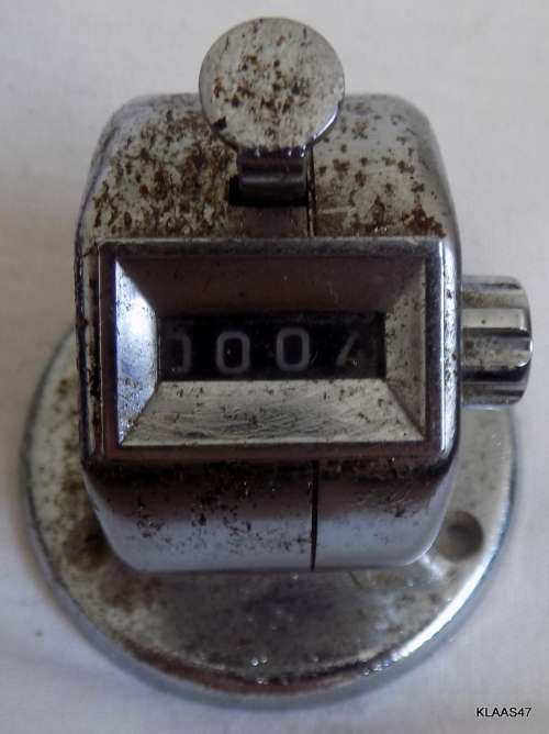 Vintage - Togoshi Seiki - 4 Digit Tally Counter (On Base) - Made in Japan